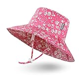 Ami&Li tots Bucket Sun Hat Adjustable Sunscreen Protection Summer Hat for Baby Girl Boy Infant Kid T