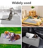 Octonyluck Kühlmatte Hund, Kühlmatte für Hunde und Katzen Selbstkühlende Matte, Kühldecke Kühlkissen für Grosse Hunde kleine Dog, Waschbar Haustiere Matte, Grau, 70x100 cm