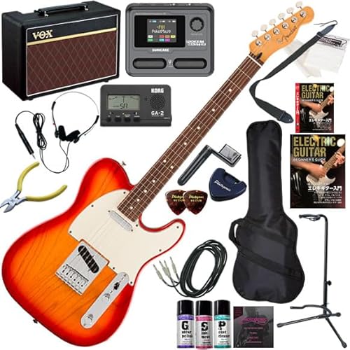 【セット品】FENDER エレキギター初心者入門 メキシコ製テレキャスター Pathfinder10とマルチエフェクターが入ってる完璧21点セット PlayerII Telecaster/ACB/R(エイジドチェリーバースト/ローズ指板)