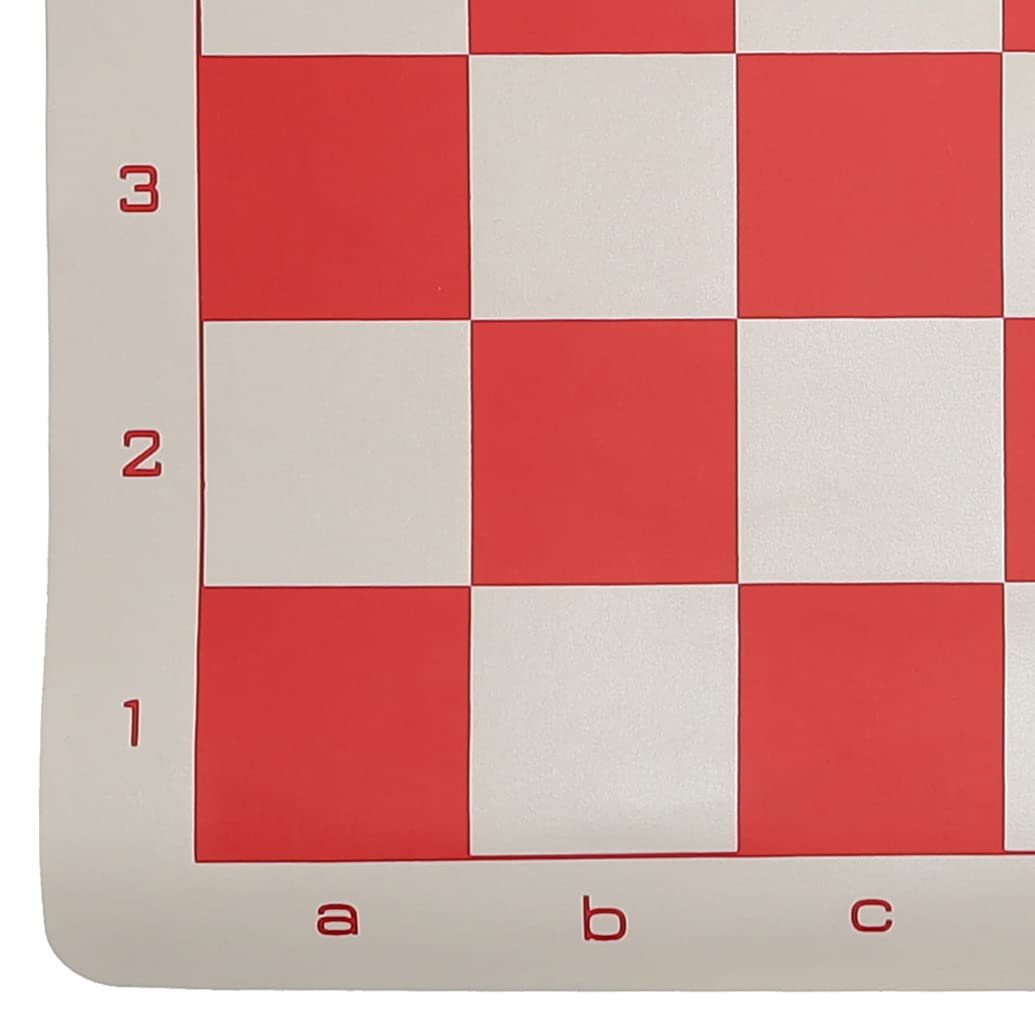 Wood Expressions Roll-Up Vinyl Chess Board - Tournament Size, Red, Adults - Image 3