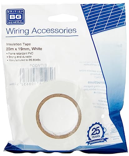 British General BG Electrical Insulation Tape 20 Metres White