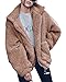 Minetom Mujer Otoño Invierno Calentar Chaqueta De Moda Manga Larga Peluche Cremallera Abrigo Talla Grande Parka Blazer Outwear Camello ES 48
