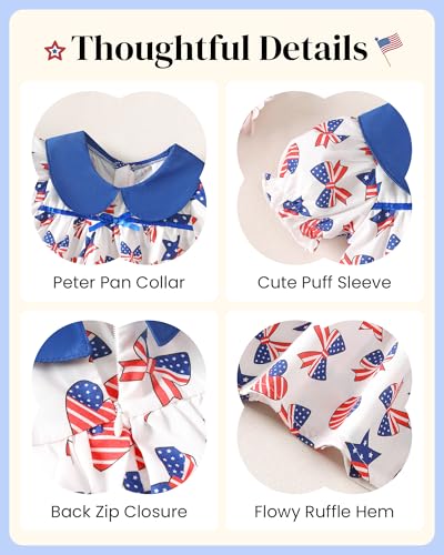 Image of Kucnuzki Baby Girl Clothes Cute Spring Summer Sun Dresses Toddler Casual Puff Sleeve Floral Dress Girls Summer Outfits