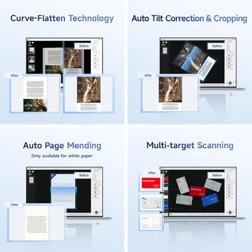 CZUR Shine Ultra Smart Portable Document Scanner, Thin Book Scanner with OCR, USB Document Camera for Desktop/Laptop, Capture Size A3, Compatible with Windows & Mac OS (Not for Android & iOS)