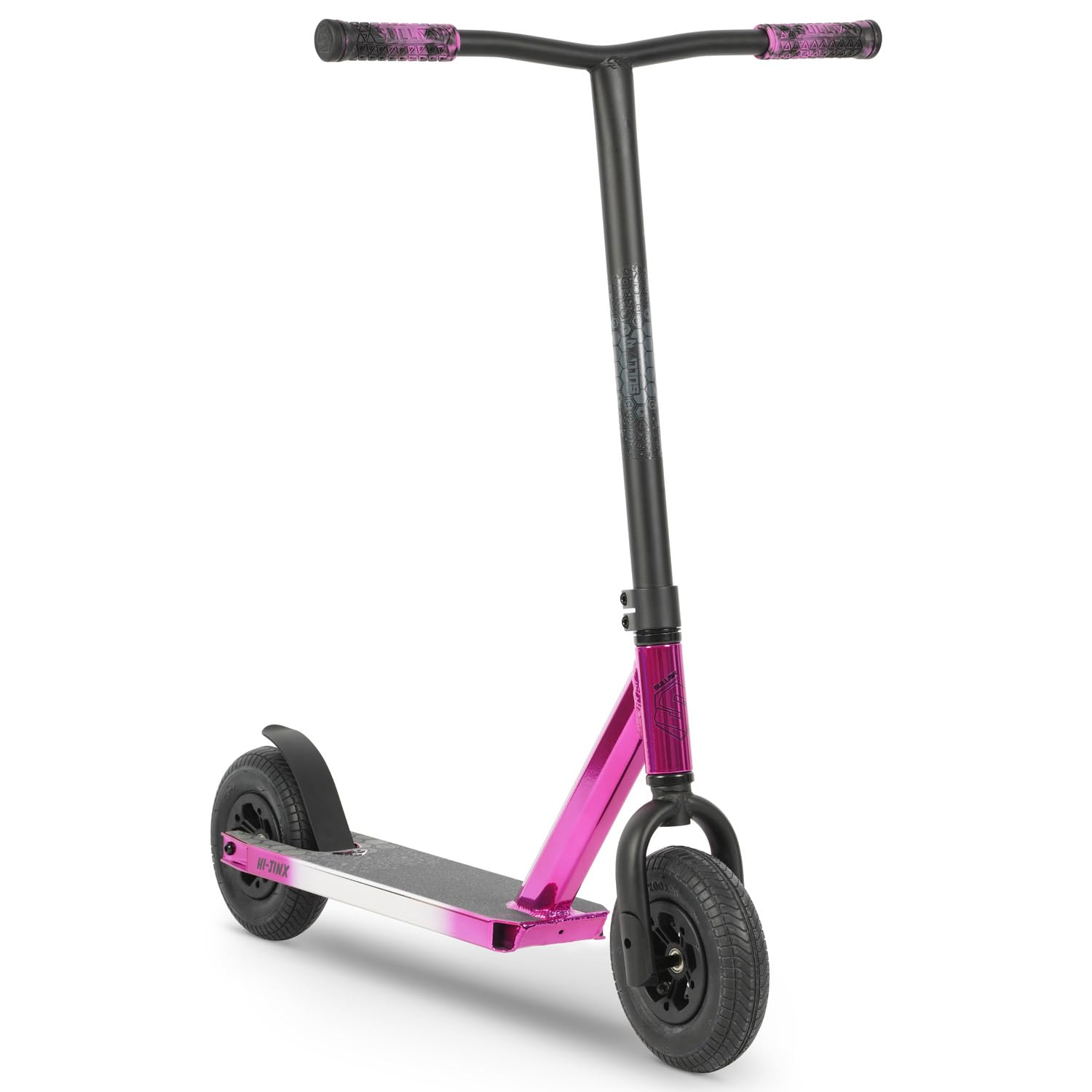 Sullivan Hi-Jinx Dirt Scooter for Kids | BMX Off Road Scooter with Fast Rolling All Terrain Pneumatic Tires and Powerful Flex Brake for Riders Up to 220lbs