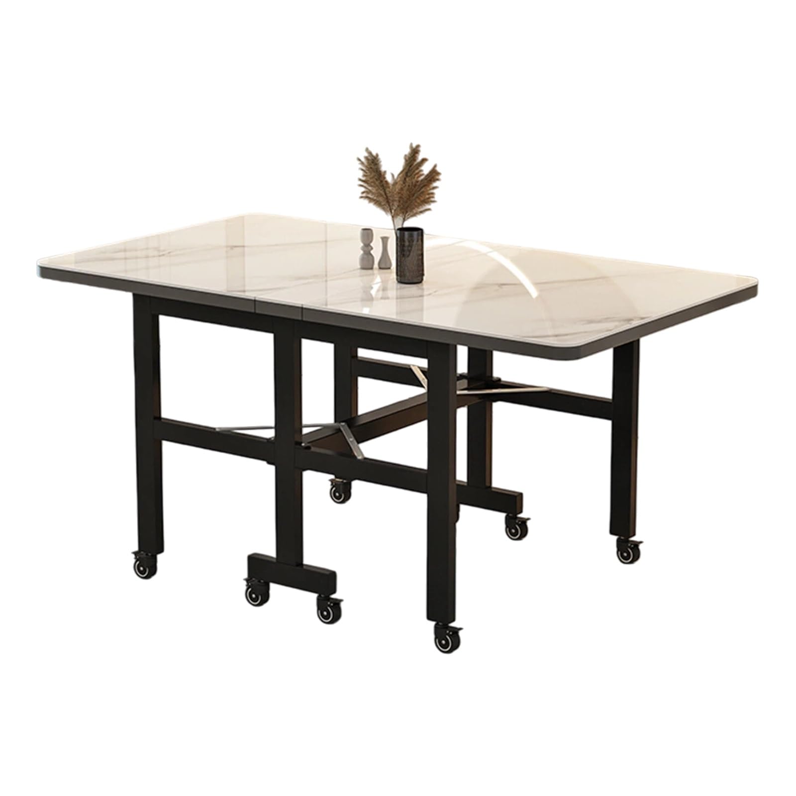 Table pliante cuisine blanche 100cm pour petit appartement