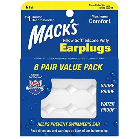 Mack's Pillow Soft Silicone Earplugs 6 Pairs,12 Count (Pack of 1) Cover