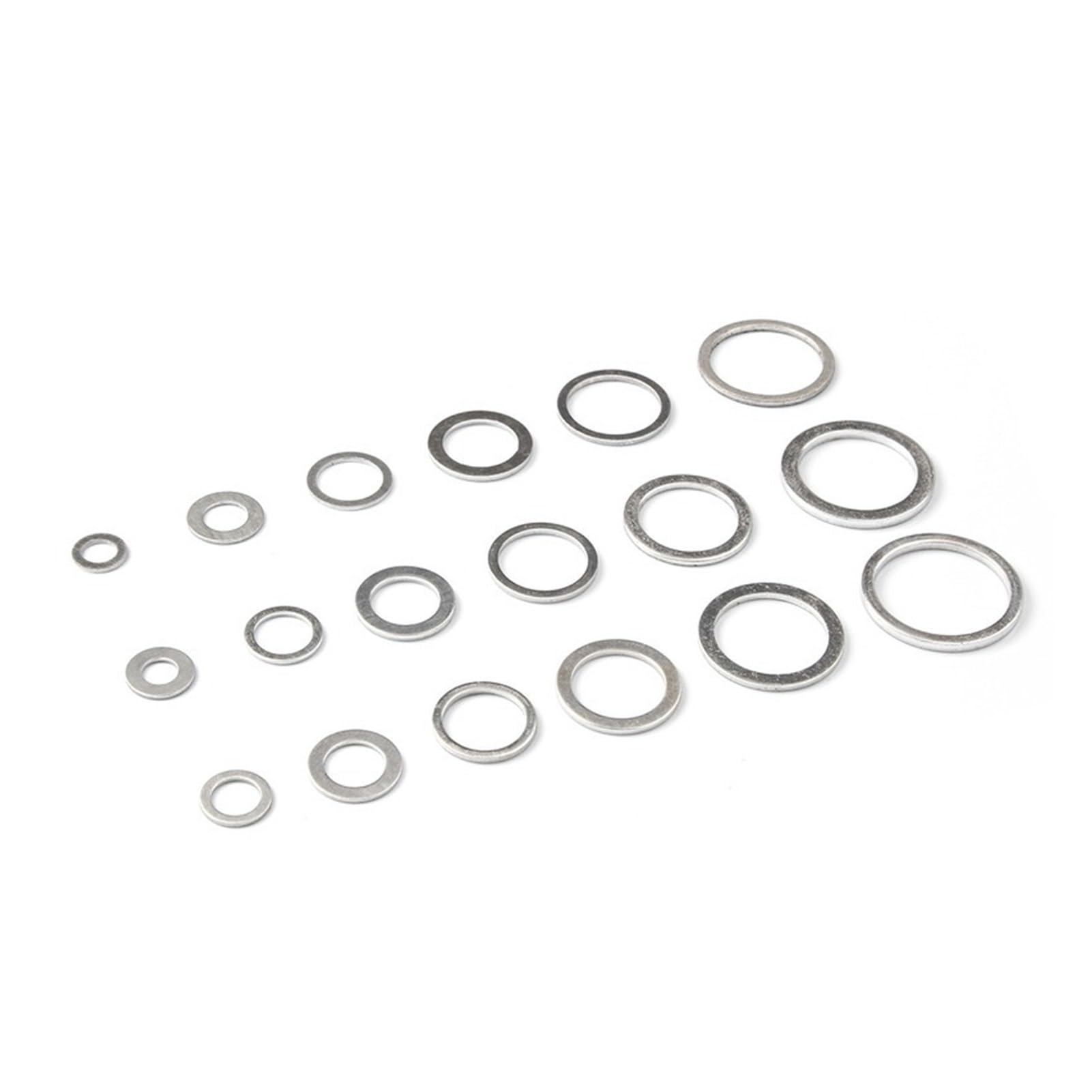 568 Pezzi Kit Rondelle Piatte In Alluminio | Dimensioni M5-M26 - Guarnizioni
