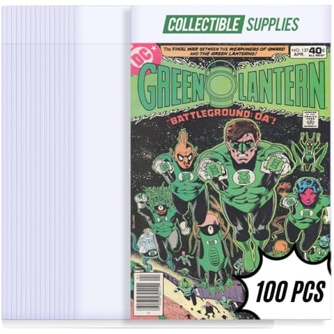 Collectible Supplies Resealable Current Comic Book Bags | Clear Comic Book Sleeves with Thick Material for Comic Book Protection | PVC-Free & Acid-Free (100 Pack) Cover