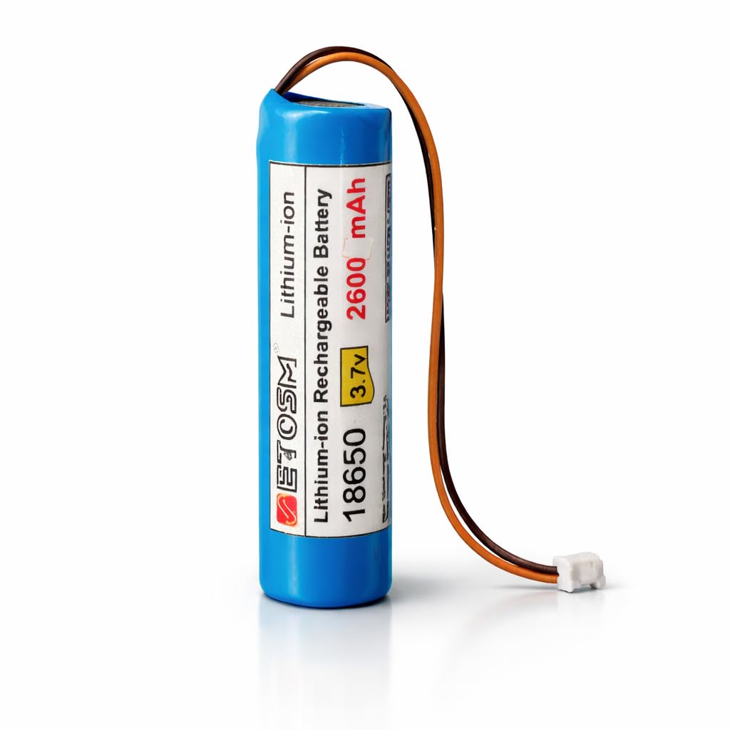 EToSM 18650 3.7V 2600mAh Lithium-ion Rechargeable Battery | Inbuilt BMS Protection | 2A Fast Charging | 2-Pin JST XH 2.0mm Connector | for DIY Electronics, GPS Tracker, IoT Devices (JST XH 2.0)-picture-31