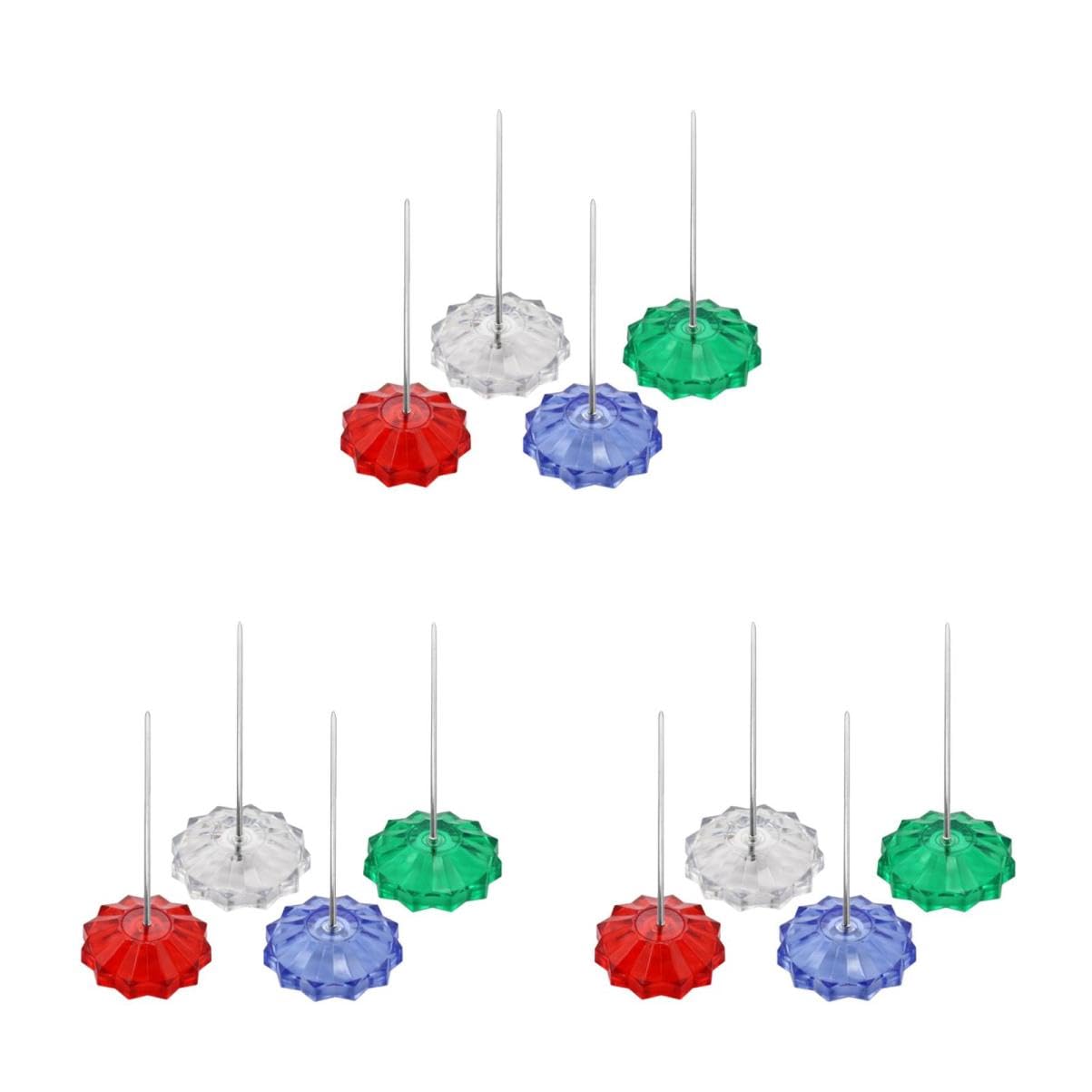Gadpiparty 3 Series Soporte De Notas Y Recibos Spike Stick Con Base Redonda Para Escritorio Rojo Verde Azul Transparente Accesorio De Cocina Y Oficina Para Almacenar Y Notas 4 Piezas X 3