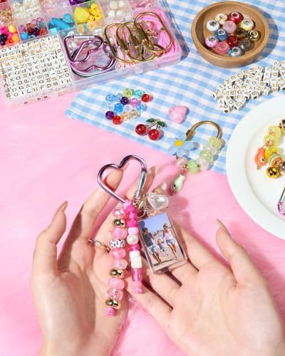 DualCozy Bag Charm/Keychain Making Kit, Charms & Beads for Keychain Making - 5