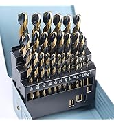 CaRoller Drill Bit Set – 29-Piece High-Speed Steel Drill Bits – Durable Drill Sets with Storage C...