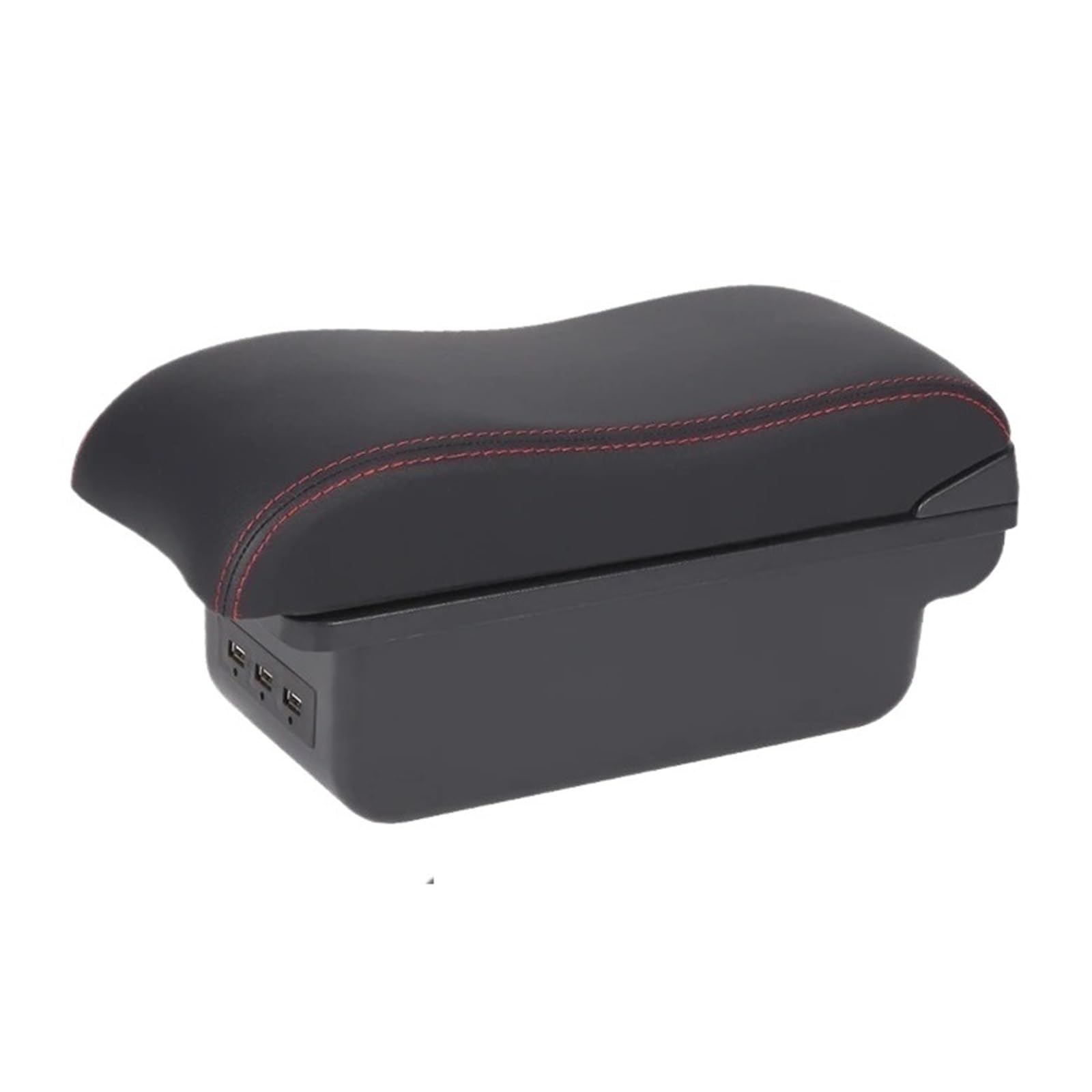 Ecbugat B1 Black Red 3Usb For Suzuki For Swift 2005-2025 Car Armrest Auto Storage Box Arm Bracing Heighten Interior Details Car Armrest Box(B1 Black Red 3Usb)
