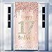 Happy 17th Birthday Door Banner Decorations for Girls, Pink Rose Gold 17 Birthday Door Cover Backdrop Party Supplies, Large Seventeen Year Old Birthday Poster Sign Decor