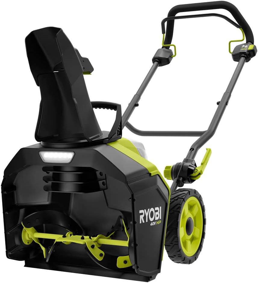 review RYOBI 40V HP Brushless 18in Single-Stage Cordless Electric Snow Blower with 6.0Ah Battery and Charger-RY40890VNM