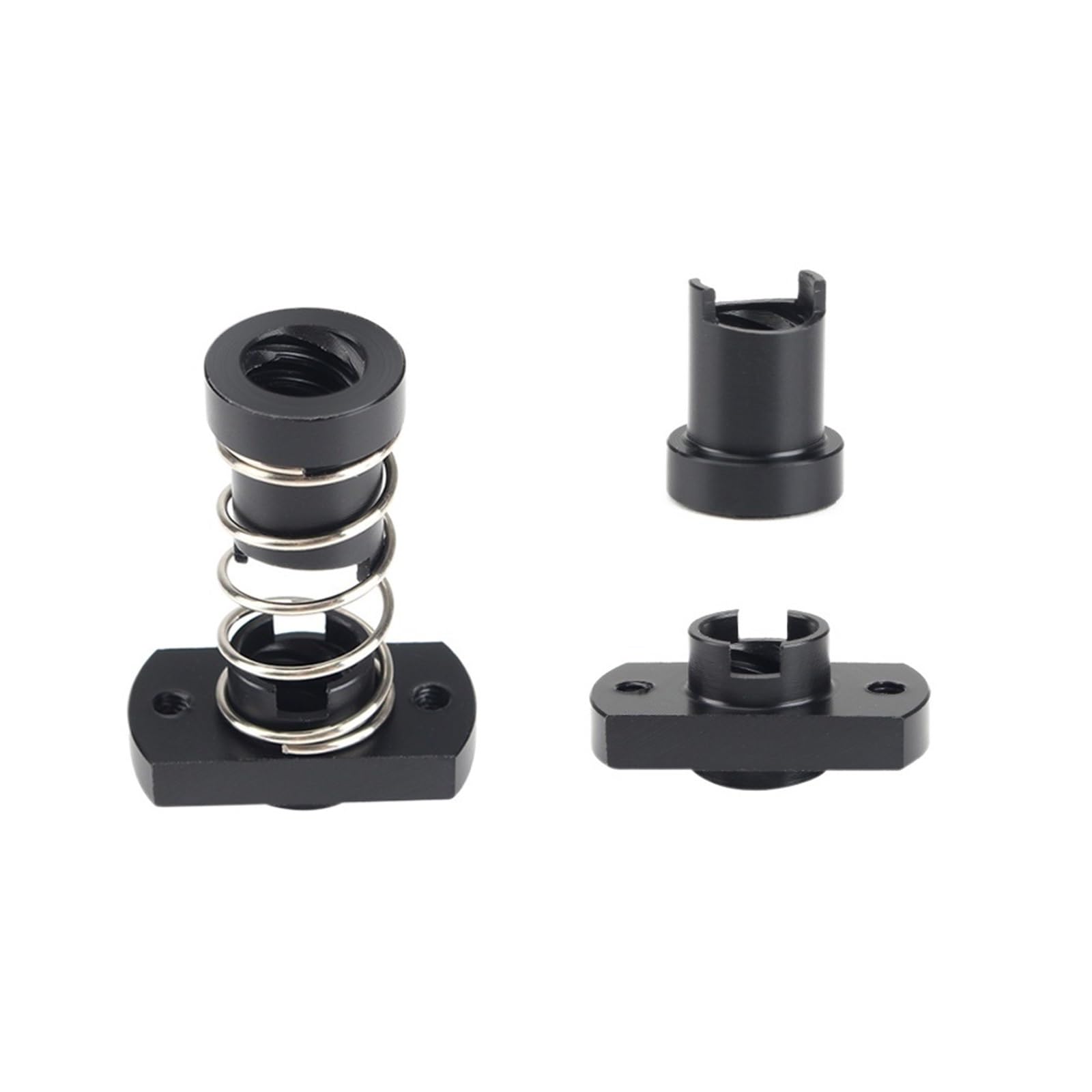 Threaded Backlash T8 Silent Screw Nut 2mm Pitch 2mm 4mm 8mm Lead Threaded Screw Rod Eliminate Gap Spring Nut T8 Brass Anti Backlash Nut Screw trapezoidal (Size : 2mm Pitch 4mm Lead)