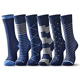 raku. Socken Herren 43-46, sneaker herrensocken 6 Paar Classic Atmungsaktive Baumwolle Komfortbund, Ideal für Business Freizeit Arbeitssocken Anzug (Blau, 43-46)