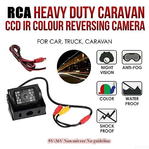 Caméra de recul Riloer 9V-36V HD étanche avec 18 LED infrarouges
