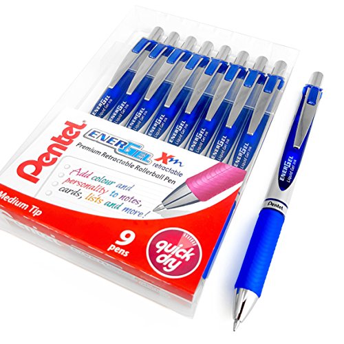 Pentel EnerGel XM BL77 - Bolígrafo retráctil tinta líquida 0.7 mm azul