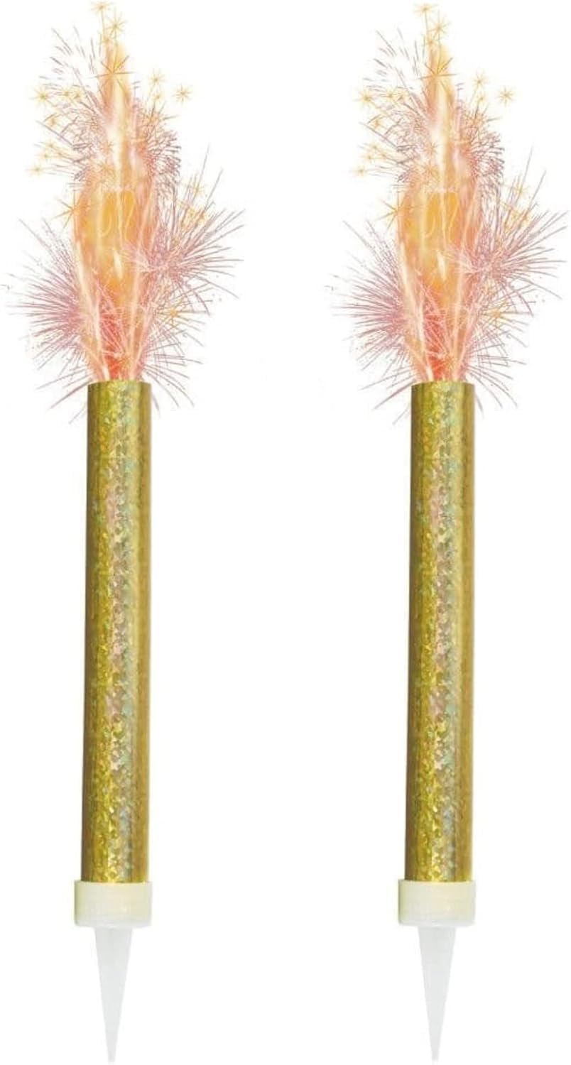 Ice Fountain Cake Sparkler Candles Birthday Cake Topper Firework Candles 15cm Indoor Sparkler Wedding Anniversary Party Decoration Colourful Cake Candles (Pink, 4 PCS) — view 13
