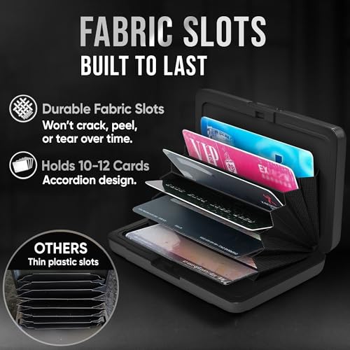 Image of TopMost Aluminum Wallet, Card Case Wallet, Metal RFID Credit Card Holder for Men & Women, 6 Cotton Slots for 10-12 Cards And Bills, Rfd Protective, Orchid, Small, Card and Bills Holder