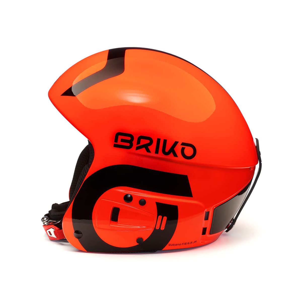 Briko Vulcano Fis 6.8 Multi Impact kask narciarski dla dorosłych, unisex, błyszczący pomarańczowy, średni