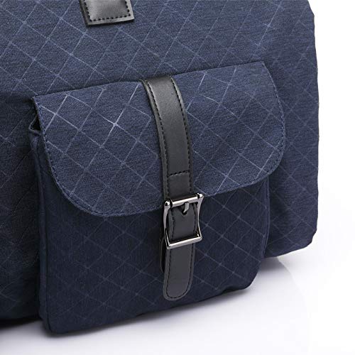 RUIMA Carry on Travel Duffel Garment Bags 2 in 1 Convertible Foldable Shoulder Strap Handing Waterproof Suit Luggage Carrier Oxford for Men-(Blue)