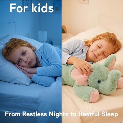 Image of Niuniu Daddy 20 inch 3.3lb Elephant Weighted Stuffed Animal forKids and Adults, Soft Sensory Plush Body Pillow for Calming Support, Large Animal Toy for Everyday Comfort