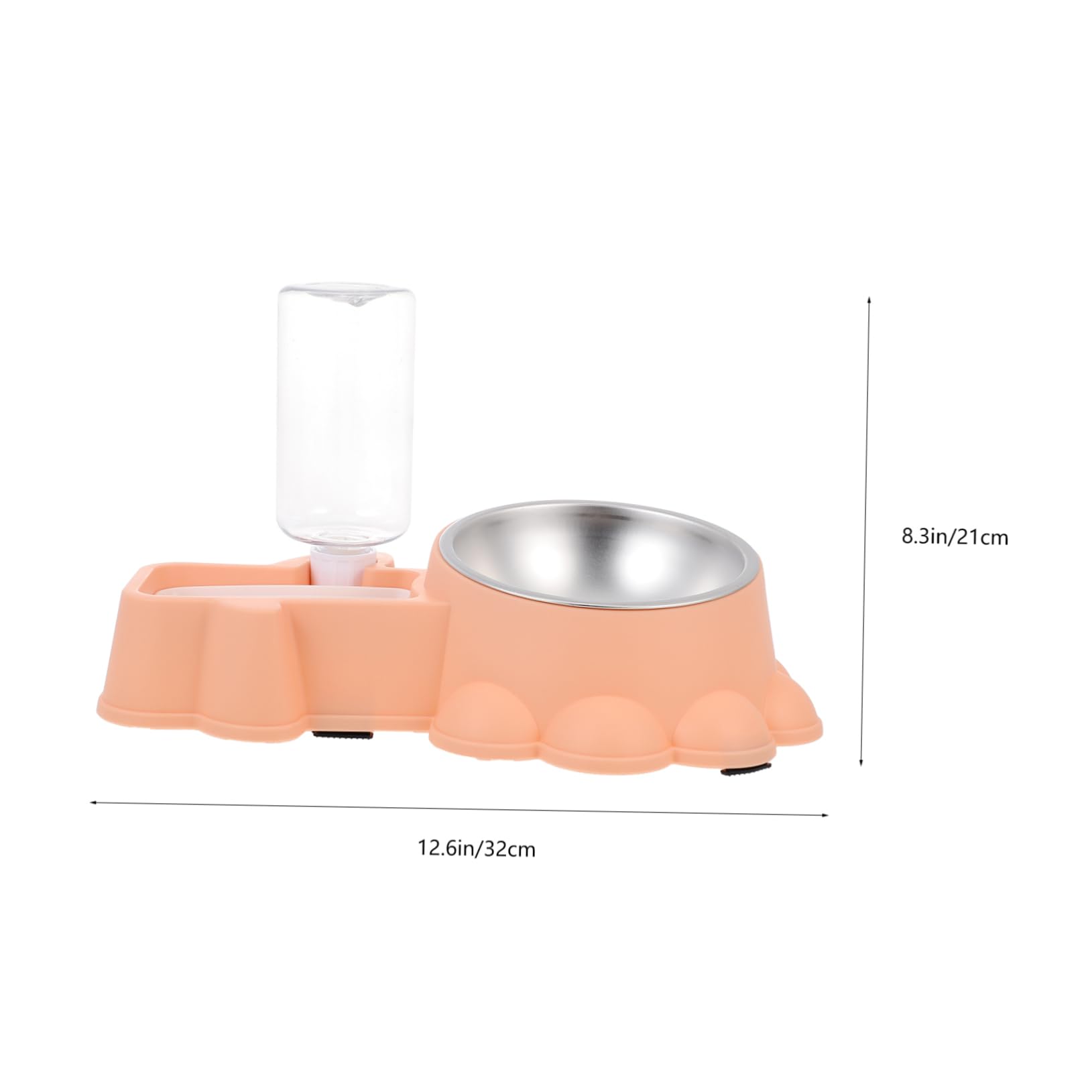 MERRYHAPY Stainless Steel Dog Bowl Pet Food Container Automatic Feeder Easy to Fill Space-Saving Design for Your Pet