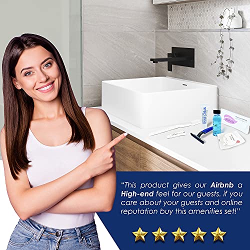 Personal Care Travel Size Toiletries | 1-Shoppe All-In-Kit Hotel Amenities Bulk | Travel Shaving Set, Toothbrush & Paste, Mouthwash, Makeup Wipes, Swabs, Nail File & Sewing Kit | 150 Pcs 5 Personal Care Travel Size Toiletries | 1-Shoppe All-In-Kit Hotel Amenities Bulk | Travel Shaving Set, Toothbrush & Paste, Mouthwash, Makeup Wipes, Swabs, Nail File & Sewing Kit | 150 Pcs