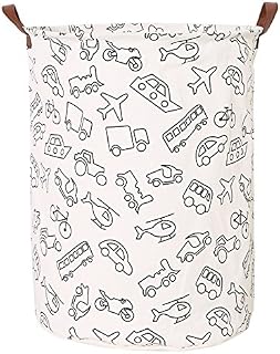 LANGYASHAN Storage Bin，Canvas Fabric Collapsible Organizer Basket for Laundry Hamper,Toy Bins,Gift Baskets, Bedroom