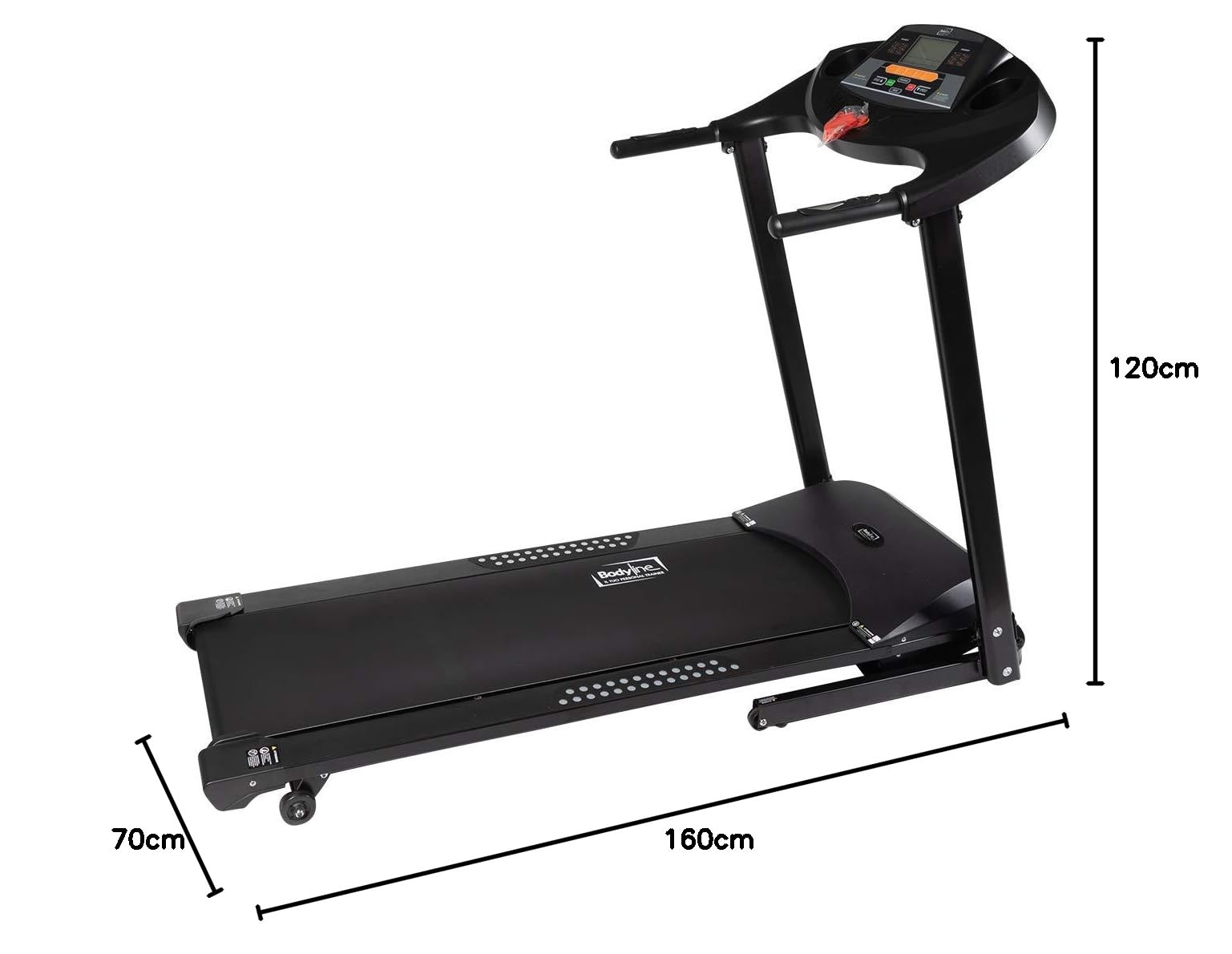 Bodyline Składana bieżnia elektryczna Albatros Maksymalna prędkość 12 km/h -2 poziomy nachylenia ręczne - ekran LCD - fitness domowy - trening cardio