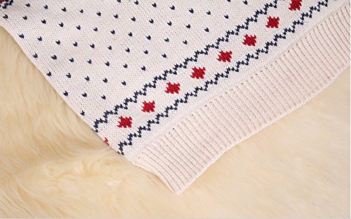 Teemall Children's Knitted Fireplace Lovely Raindeer Sweater for Christmas Best Gift,2T-5T (5T, White)