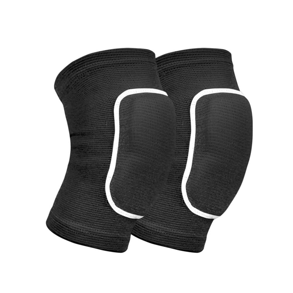 MINILUJIA Kinder Kniebandage, Schaumstoff, atmungsaktiv, flexibel, elastisch, 2 Stück, schwarz, X-Small