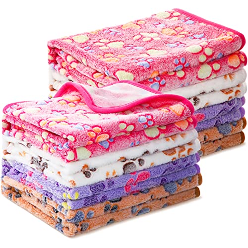 Tegeme 8 Pcs Fleece Dog Blankets