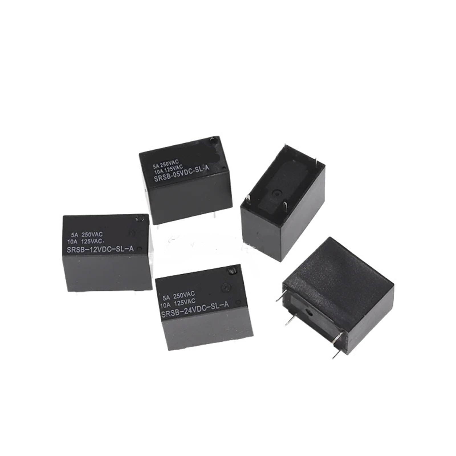 Relé de potencia SRSB-12VDC-SL-A de 12V para interruptor electromecánico de 4 pines 4