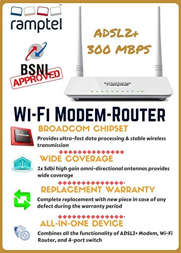 Image of Ramptel RD151 300Mbps Wireless ADSL2+ Modem /Router