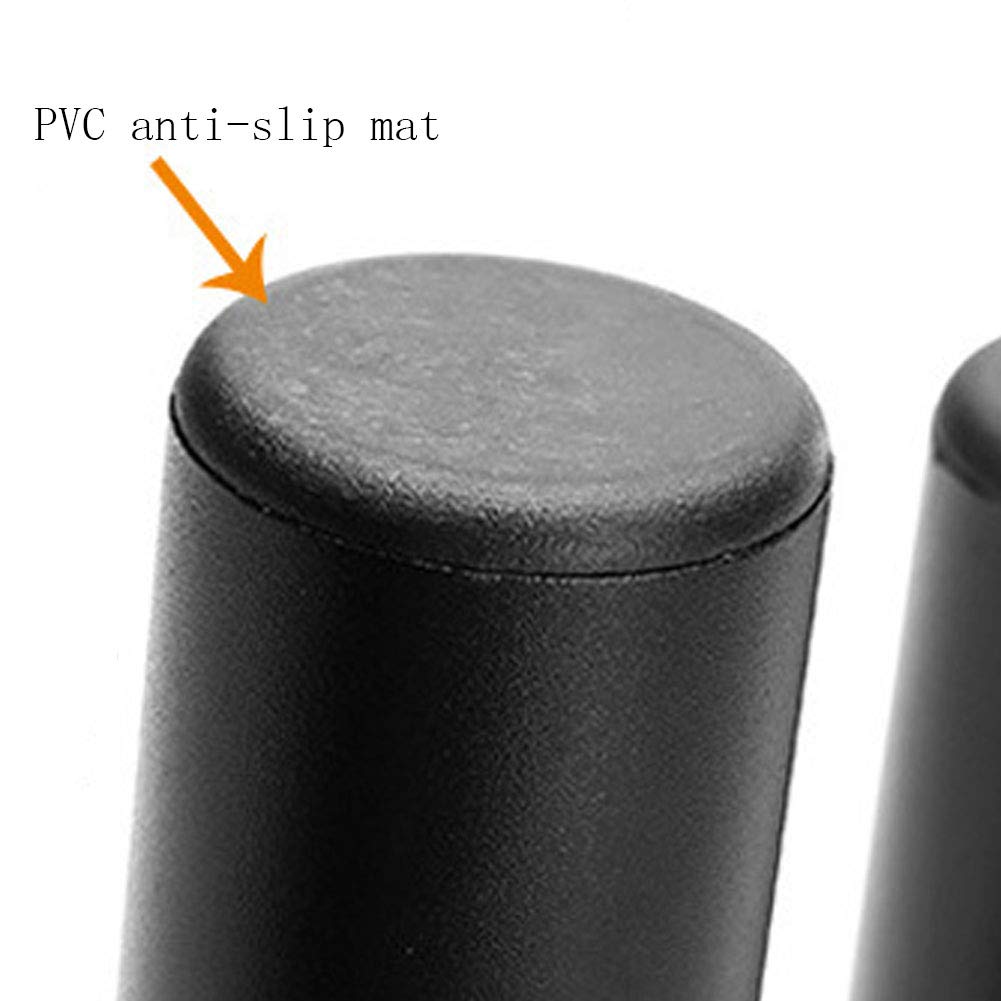 Patas de sofá negras – Patas redondas de aleación de aluminio de 25 cm para cama, baño, mueble de TV, patas de metal para refuerzo y actualización elegante