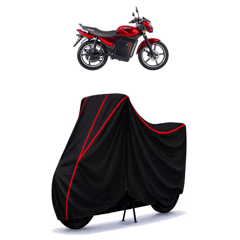 Image of Pure EV EcoDryft Water Resistant Bike Cover for All Motorcycles & Rain | Heavy Duty Taffeta Fabric | UV Protection, Dustproof, Scratchproof | All Weather Two Wheeler Body Cover with Elastic Bottom