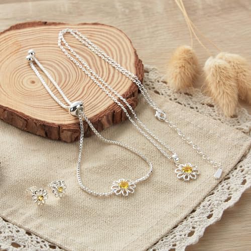 Philip Jones 3pc Daisy Bracelet Set Created with Zircondia® Crystals - 3