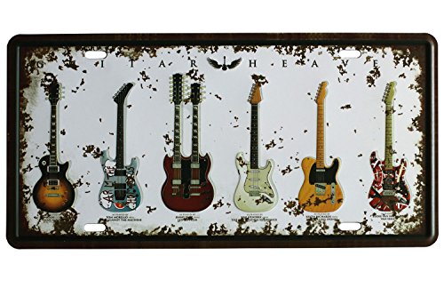 Hioni Rock de guitarra, pancarta de metal Panel Placa Póster