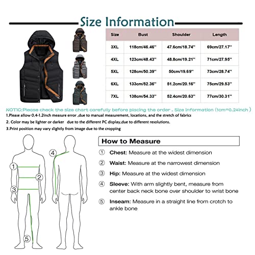 Ymosrh Bomber Jacket Men, Mens Work Coat Winter Coats Side Zipper Jacket Men Casual Men's Vest Loose Autumn And Warm Down Cotton Vest Coat Waterproof Wool Extender Faux Work Tall Beige (6Xl, Coffee) #TOP2