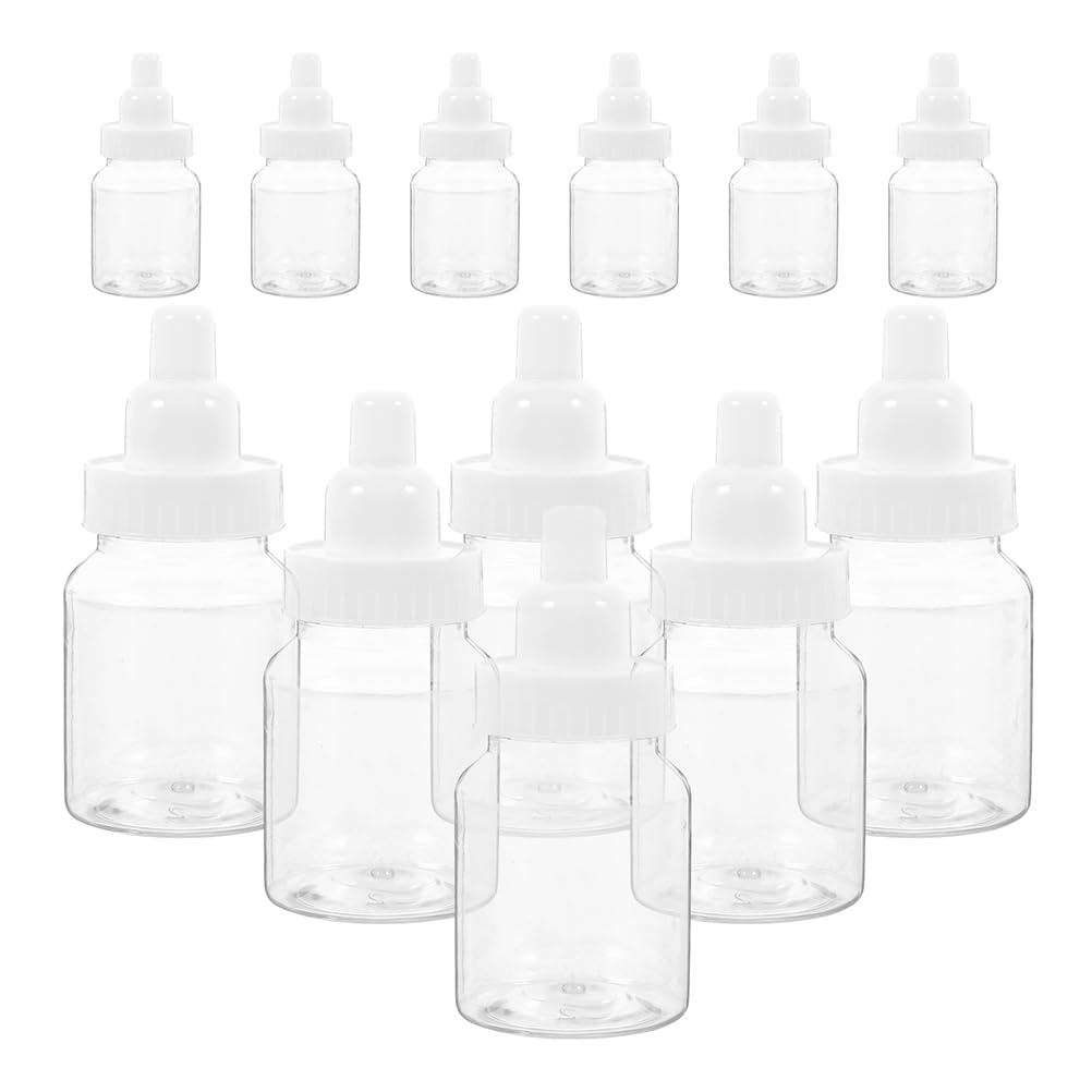 Scatola Di Caramelle Bottiglia Di Latte in Plastica 3.54X1.65X1.65In Contenitore Portatile Per Bomboniere Baby Shower Feste Compleanno Confezione Regalo