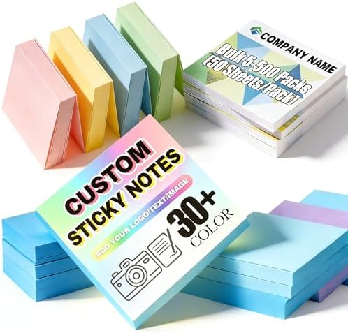 Amazon.com : Personalized Sticky Notes Bulk 5-500 Pack 3