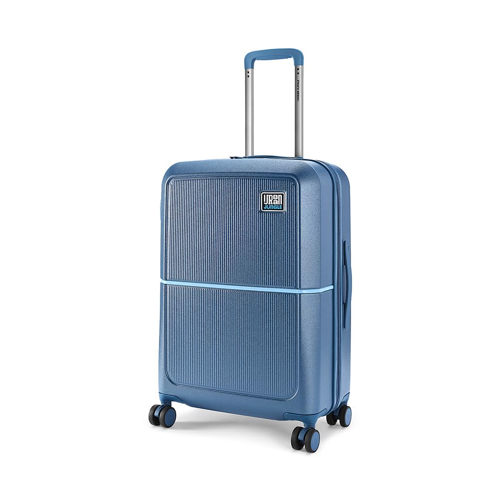 by Safari Medium, The Caliber (65cm) Trolley, 70L Capacity Hard Sided Polycarbonate Suitcase, TSA Lock, Anti Theft Zipper, 8 Silent Wheels (Skyline Blue)