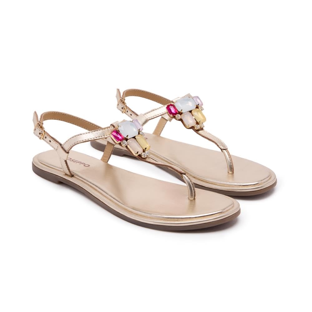 GIOSEPPO Women's Rindge Flat Sandal, Platinum, 6.5 UK