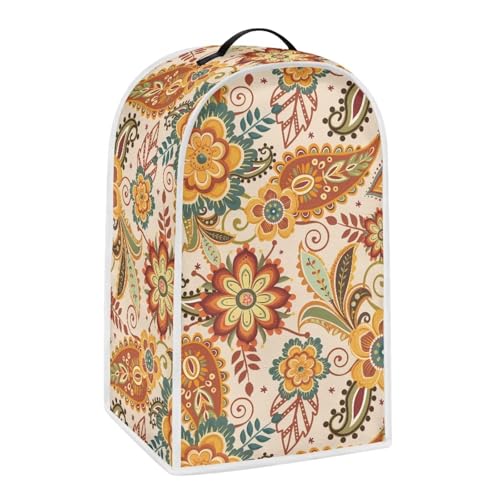 Image of Talayituse Paisley Flower Print Blender Dust Cover, Fingerprint Protection Cover for Stand Mixer or Coffee Machine, Home Kitchen Appliance Covers for Stain Dust Resistant Supplies
