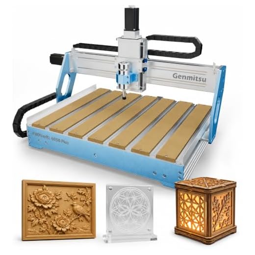 Genmitsu CNC Machine PROVerXL 6050 Plus for Metal Wood Acrylic MDF Carving, GRBL Control, 3 Axis Milling CNC Router Machine, Hybrid Table, Working Area 600 x 500 x 115mm (23.62" x 19.69" x 4.53")