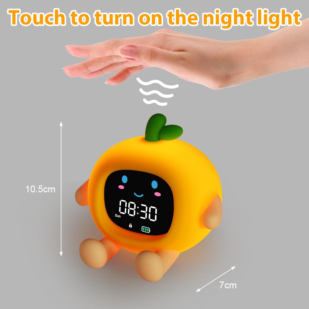 HOTUT Luminous Alarm Clock for Children Digital Alarm Clock, USB Rechargeable Children Alarm - Image 2